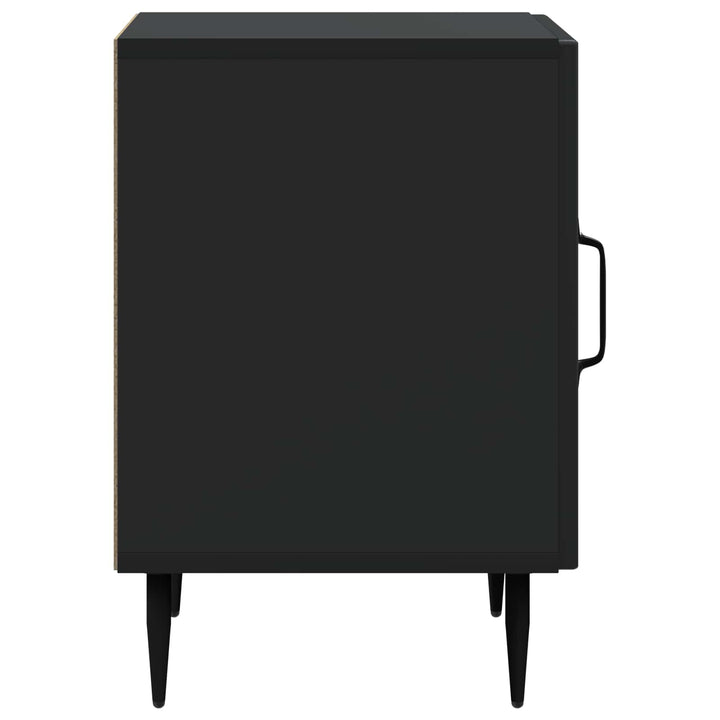 Natskab 2 pcs Sort 43 x 34,5 x 50 cm Konstrueret træ