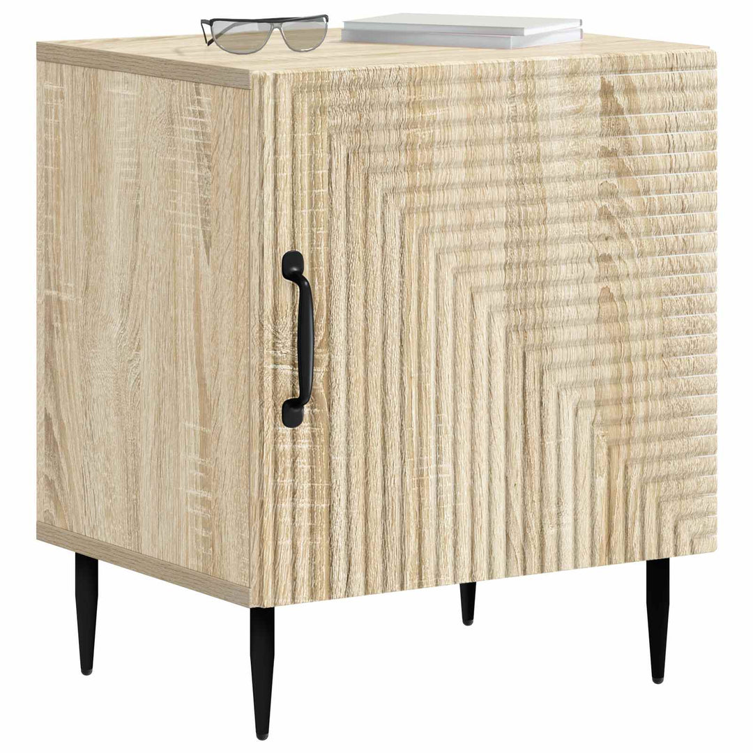 Natskab 2 pcs Sonoma-eg 43 x 34,5 x 50 cm Konstrueret træ