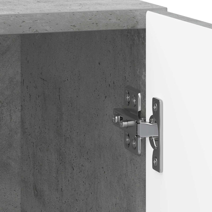 Natskab 2 pcs Betongrå 43 x 34,5 x 50 cm Konstrueret træ