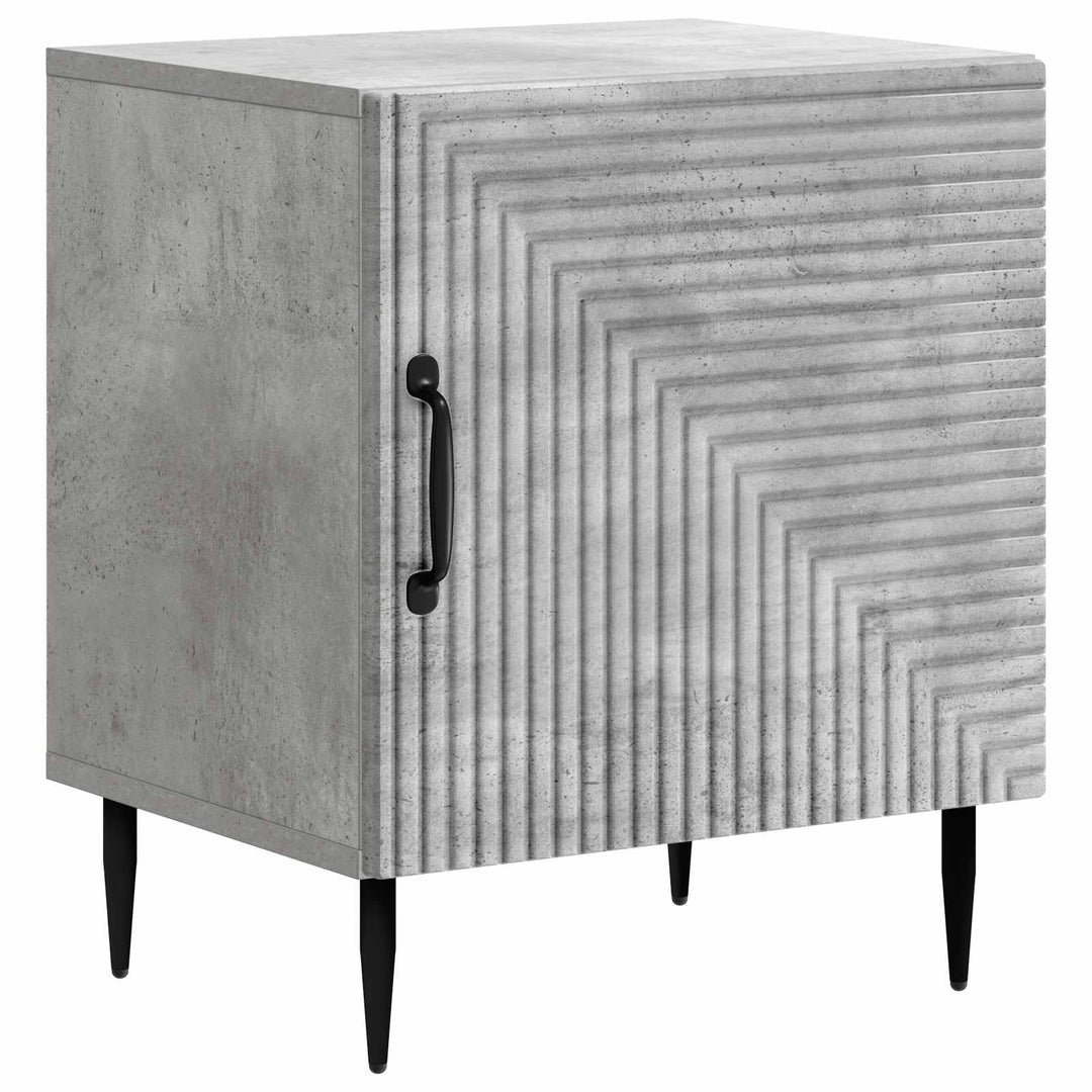 Natskab 2 pcs Betongrå 43 x 34,5 x 50 cm Konstrueret træ