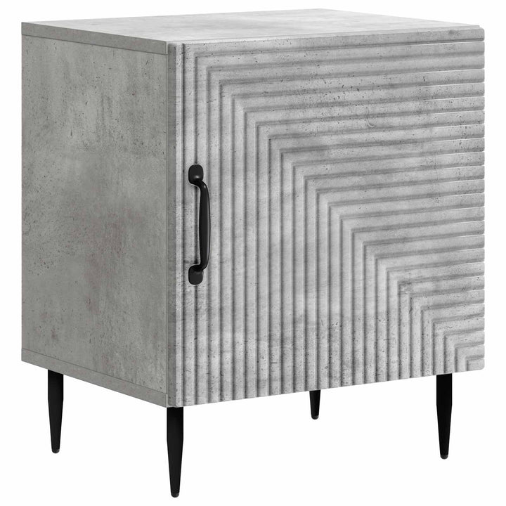 Natskab 2 pcs Betongrå 43 x 34,5 x 50 cm Konstrueret træ