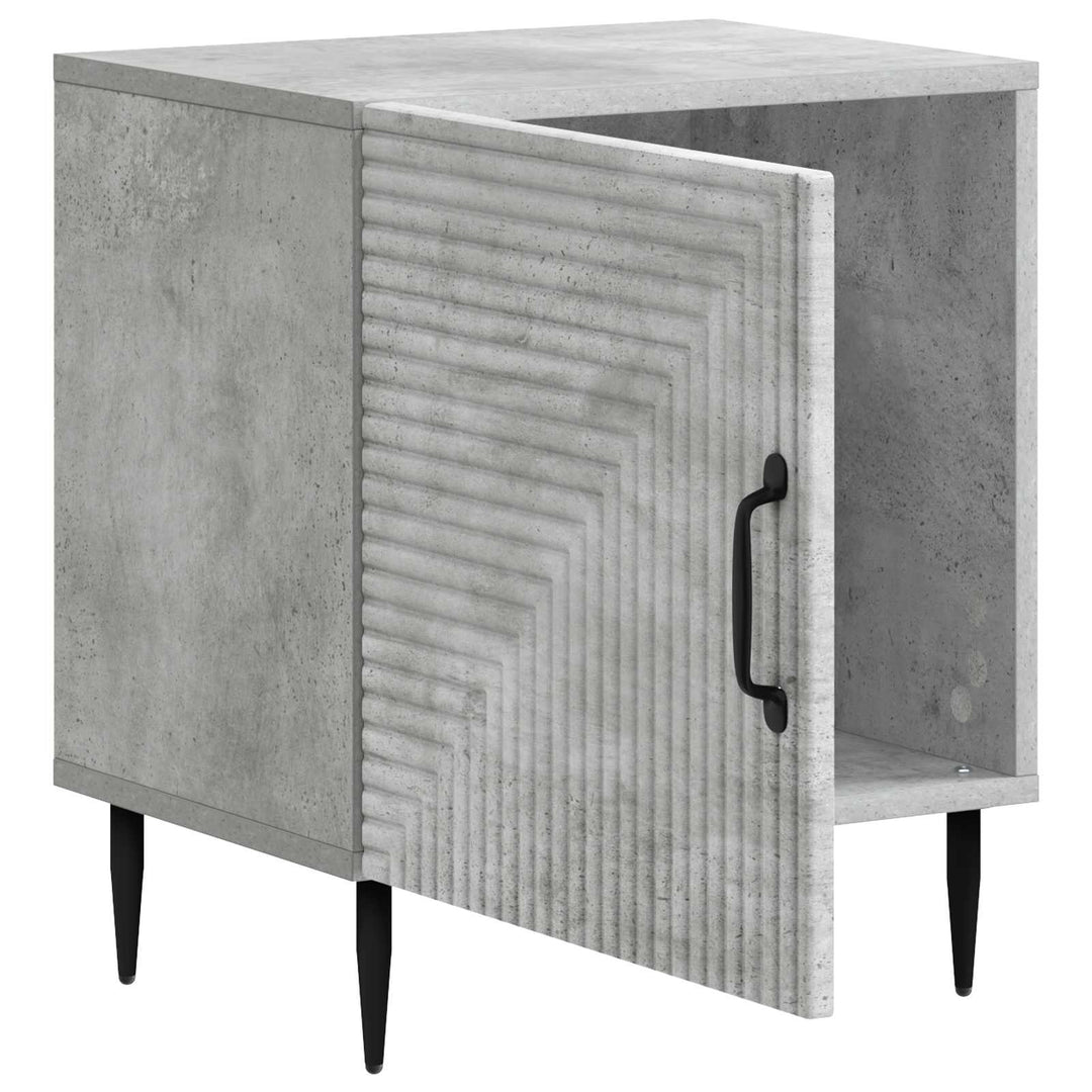 Natskab 2 pcs Betongrå 43 x 34,5 x 50 cm Konstrueret træ