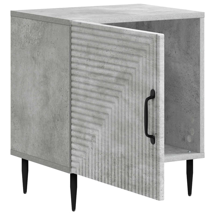 Natskab 2 pcs Betongrå 43 x 34,5 x 50 cm Konstrueret træ