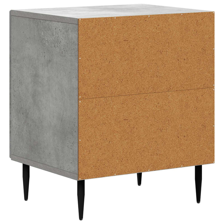 Natskab 2 pcs Betongrå 43 x 34,5 x 50 cm Konstrueret træ