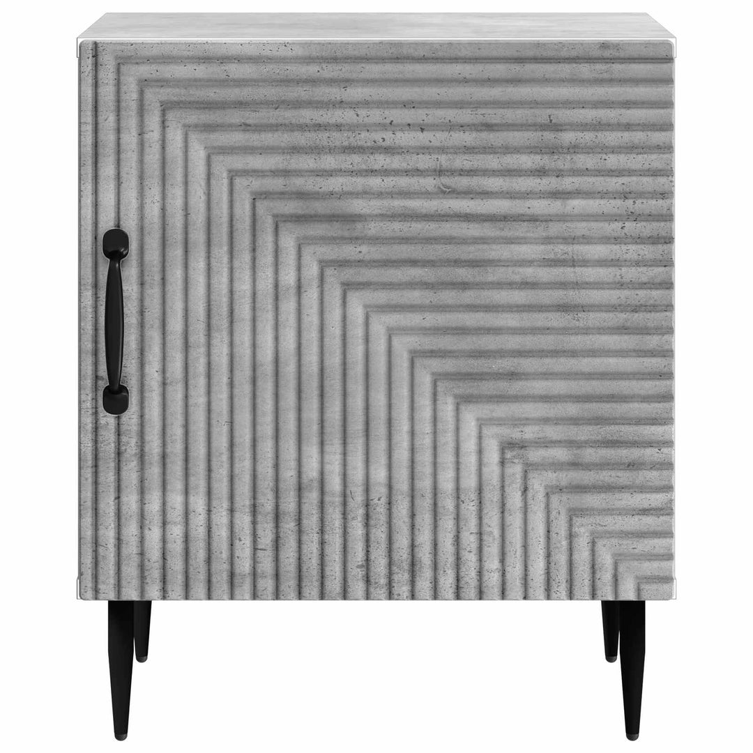 Natskab 2 pcs Betongrå 43 x 34,5 x 50 cm Konstrueret træ