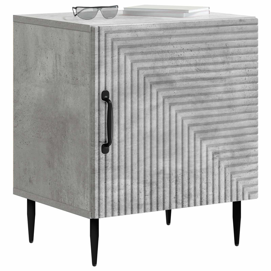 Natskab 2 pcs Betongrå 43 x 34,5 x 50 cm Konstrueret træ