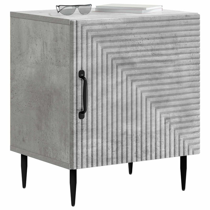 Natskab 2 pcs Betongrå 43 x 34,5 x 50 cm Konstrueret træ