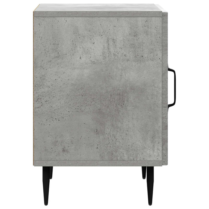 Natskab 2 pcs Betongrå 43 x 34,5 x 50 cm Konstrueret træ