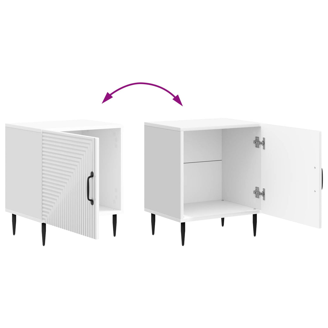Natskab Hvid højglans 43 x 34,5 x 50 cm Konstrueret træ