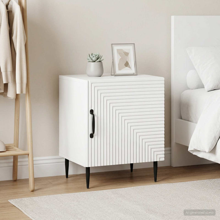 Natskab 2 pcs Hvid højglans 43 x 34,5 x 50 cm Konstrueret træ