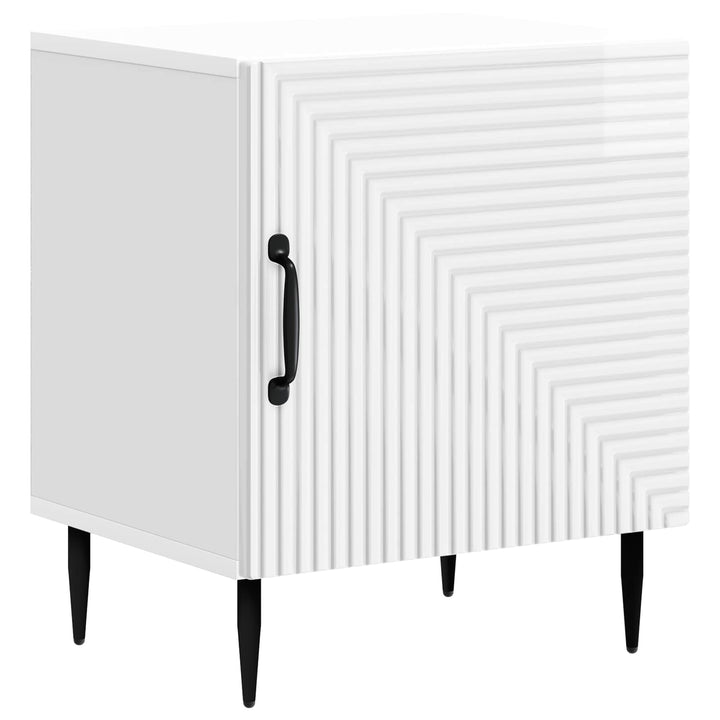 Natskab 2 pcs Hvid højglans 43 x 34,5 x 50 cm Konstrueret træ