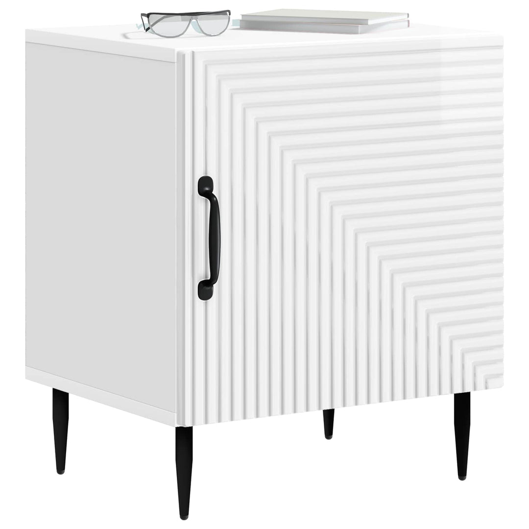 Natskab 2 pcs Hvid højglans 43 x 34,5 x 50 cm Konstrueret træ