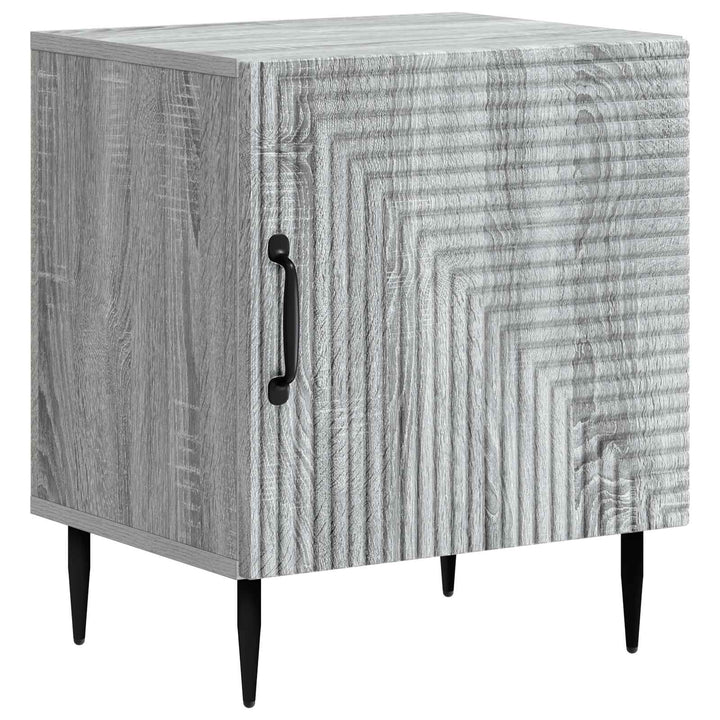 Natskab 2 pcs Grå sonoma-eg 43 x 34,5 x 50 cm Konstrueret træ