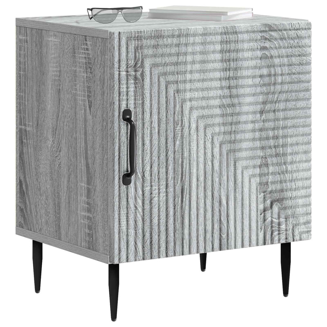 Natskab 2 pcs Grå sonoma-eg 43 x 34,5 x 50 cm Konstrueret træ