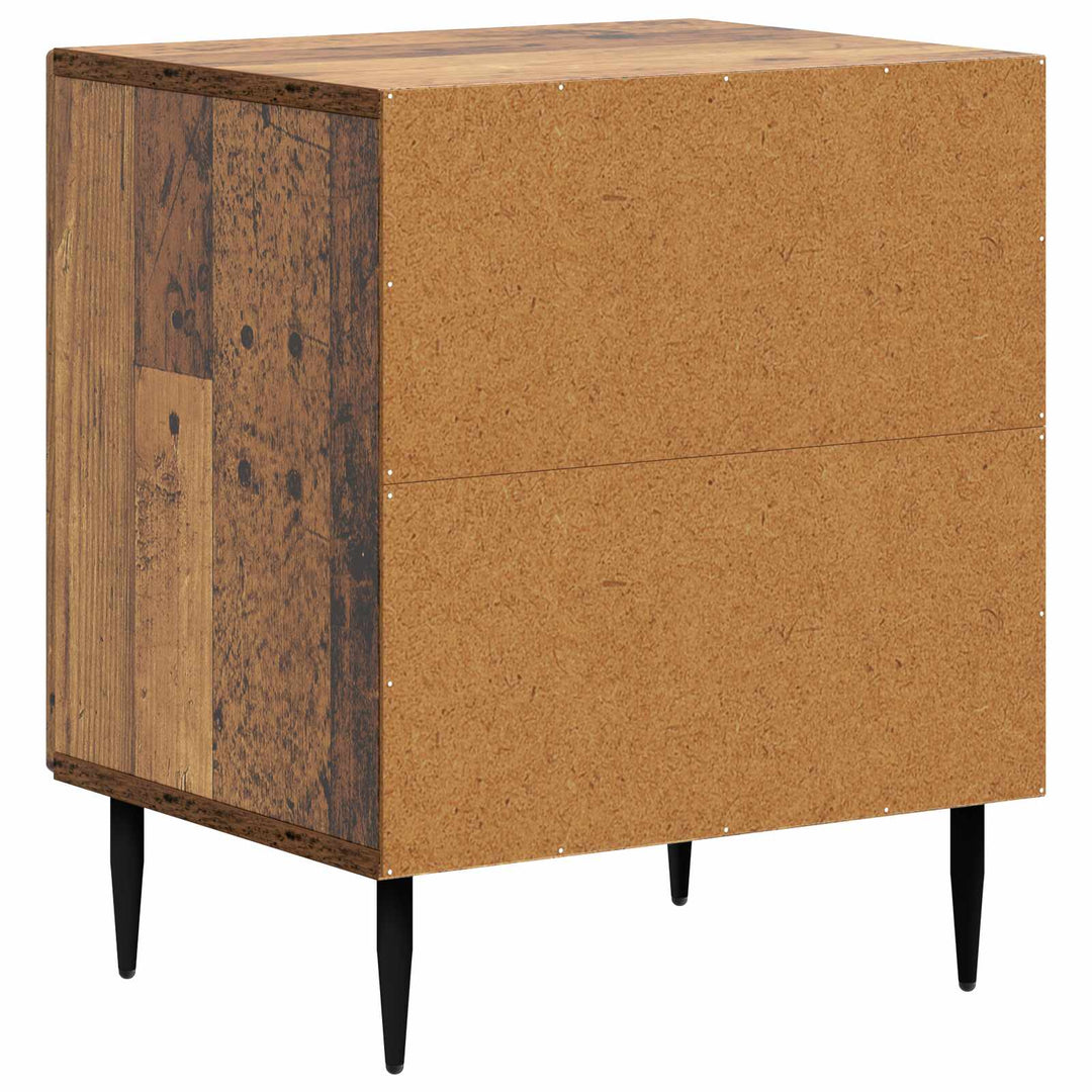 Natskab 2 pcs Gammelt træ 43 x 34,5 x 50 cm Konstrueret træ