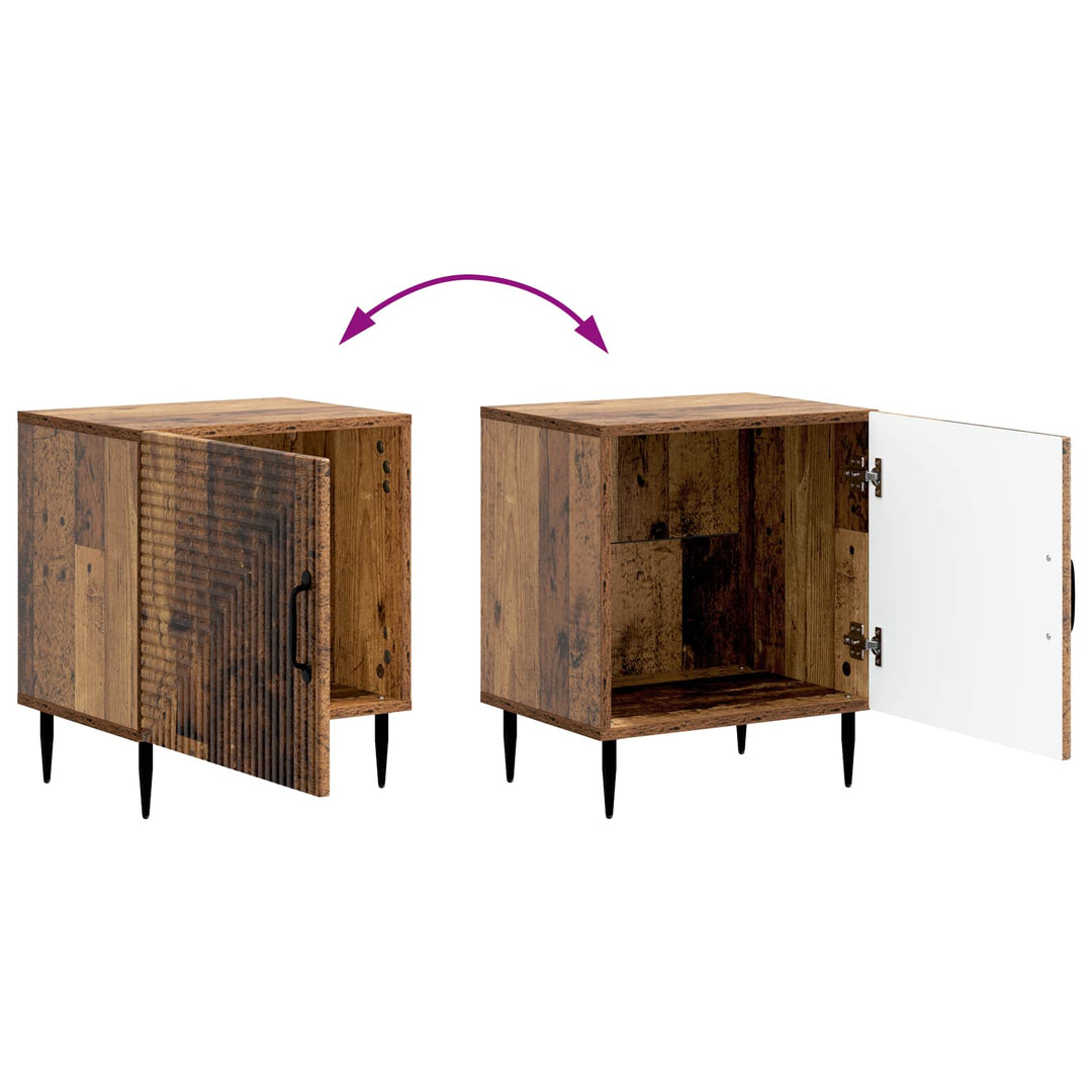 Natskab 2 pcs Gammelt træ 43 x 34,5 x 50 cm Konstrueret træ