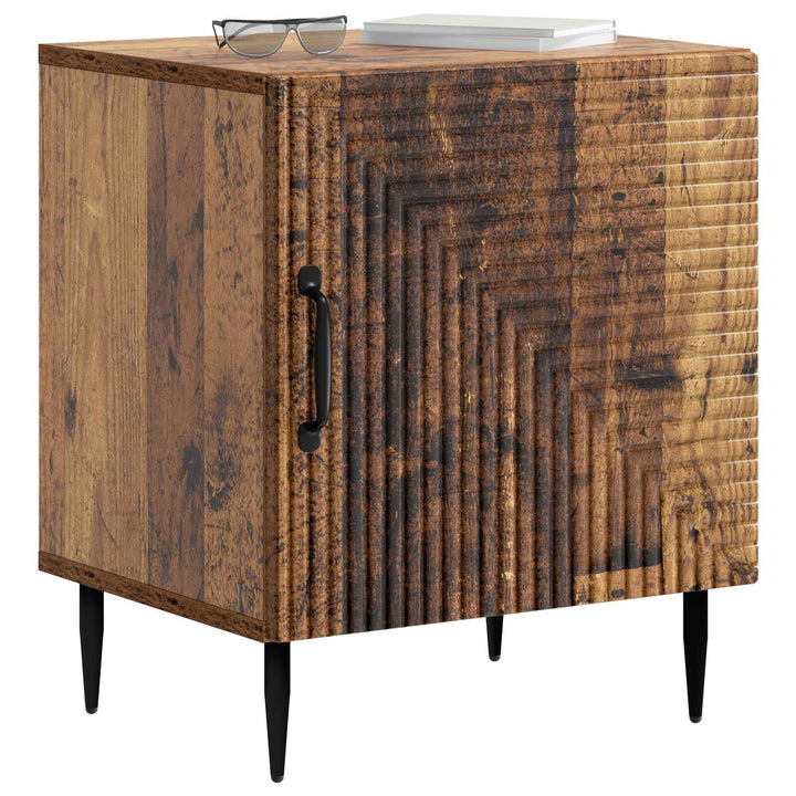 Natskab 2 pcs Gammelt træ 43 x 34,5 x 50 cm Konstrueret træ