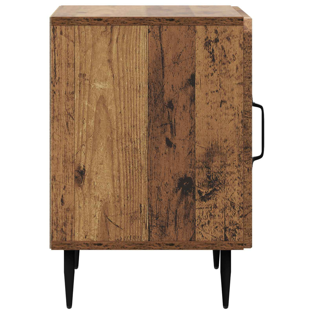 Natskab 2 pcs Gammelt træ 43 x 34,5 x 50 cm Konstrueret træ