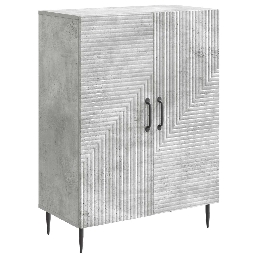 Sideboard Betongrå 66 x 34,5 x 89,5 cm Konstrueret træ