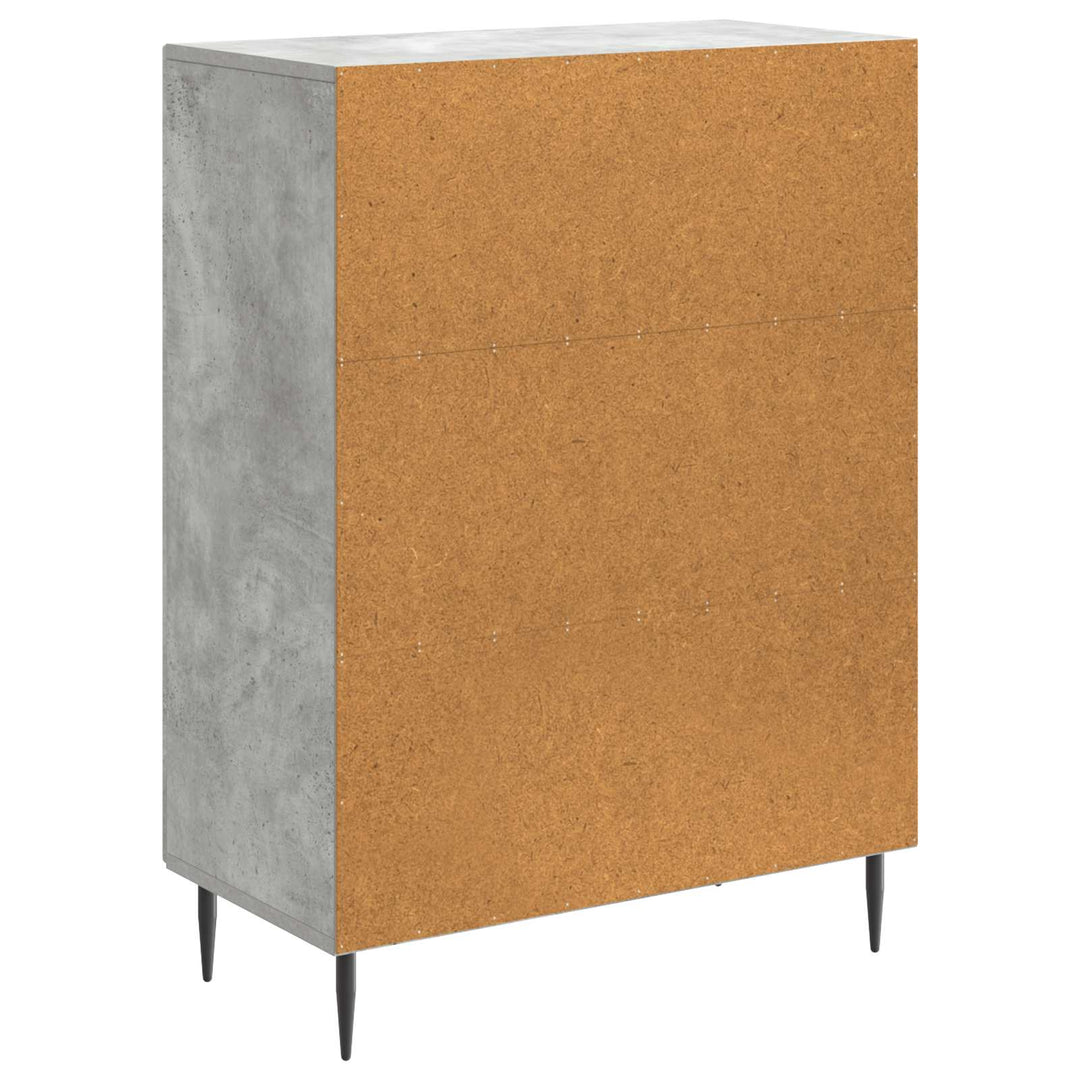 Sideboard Betongrå 66 x 34,5 x 89,5 cm Konstrueret træ