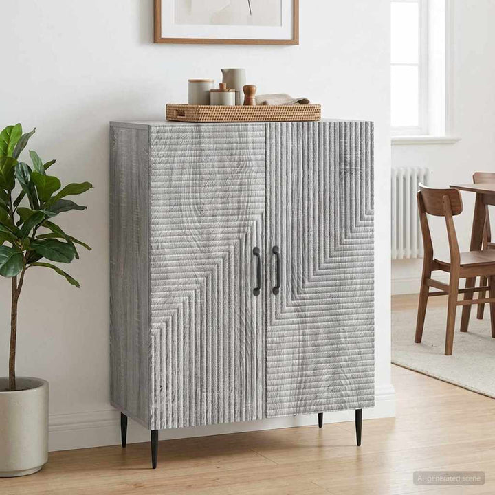 Sideboard Grå sonoma-eg 66 x 34,5 x 89,5 cm Konstrueret træ
