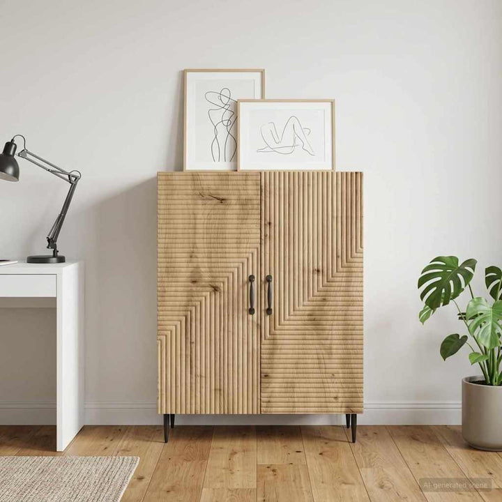 Sideboard Artisan-eg 66 x 34,5 x 89,5 cm Konstrueret træ