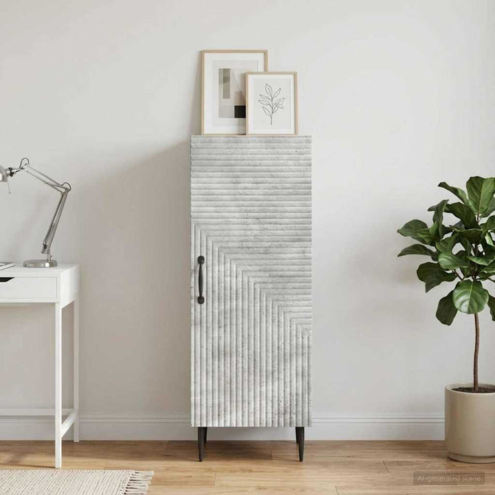 Sideboard Betongrå 33 x 34,5 x 89,5 cm Konstrueret træ