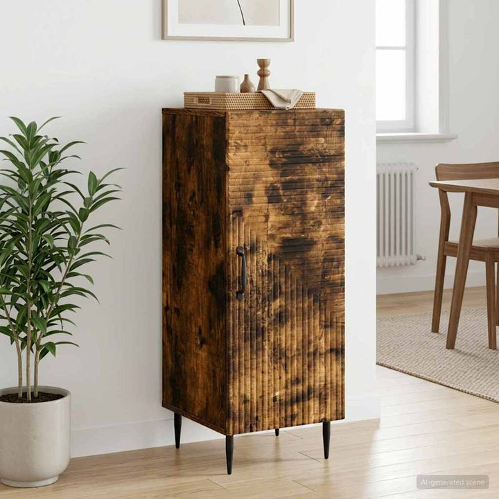 Sideboard Røget eg 33 x 34,5 x 89,5 cm Konstrueret træ