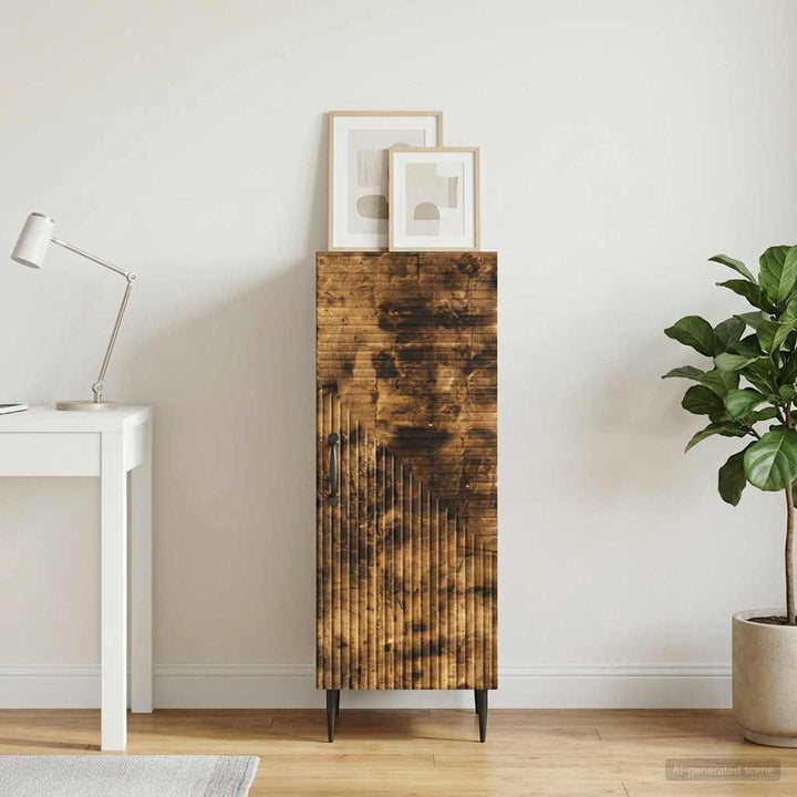 Sideboard Røget eg 33 x 34,5 x 89,5 cm Konstrueret træ