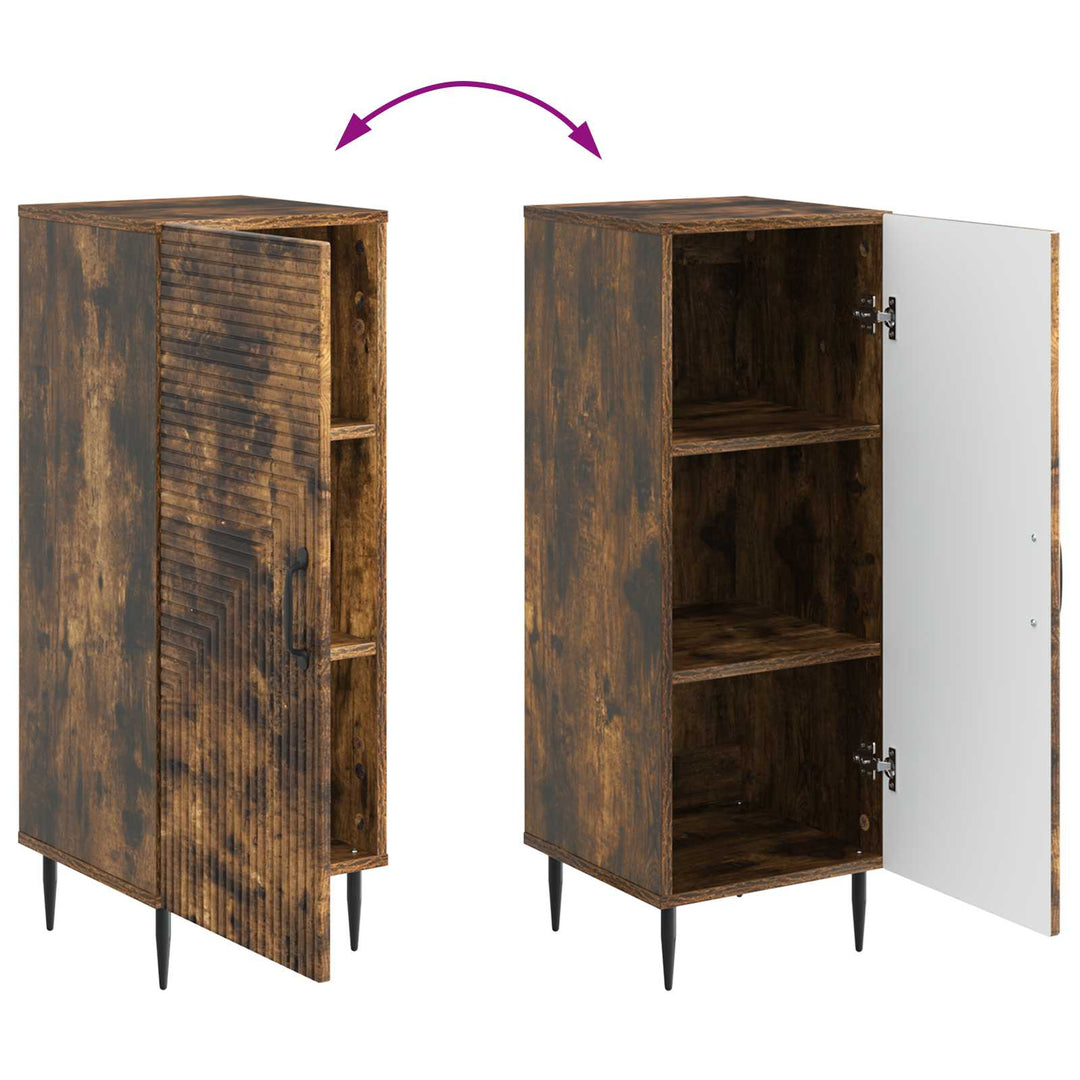 Sideboard Røget eg 33 x 34,5 x 89,5 cm Konstrueret træ