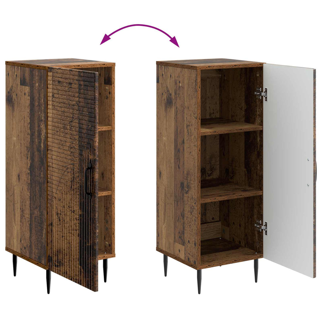 Sideboard Gammelt træ 33 x 34,5 x 89,5 cm Konstrueret træ