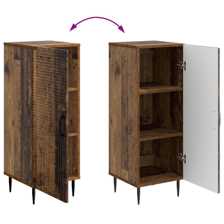 Sideboard Gammelt træ 33 x 34,5 x 89,5 cm Konstrueret træ
