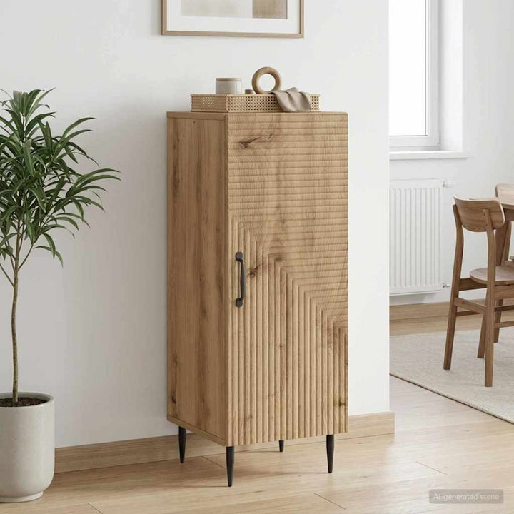 Sideboard Artisan-eg 33 x 34,5 x 89,5 cm Konstrueret træ