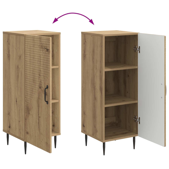 Sideboard Artisan-eg 33 x 34,5 x 89,5 cm Konstrueret træ