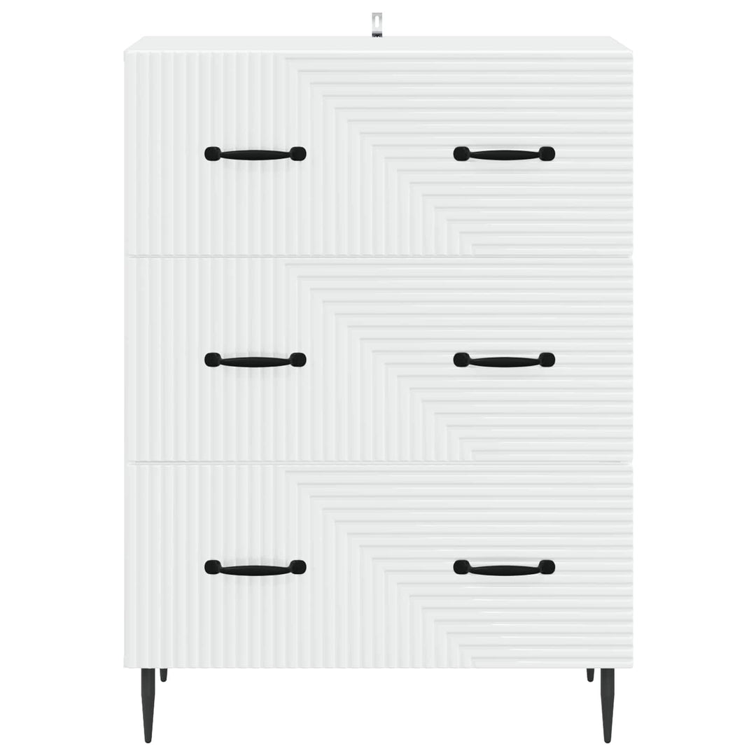 Skuffeskab Hvid 66 x 34,5 x 89,5 cm Konstrueret træ