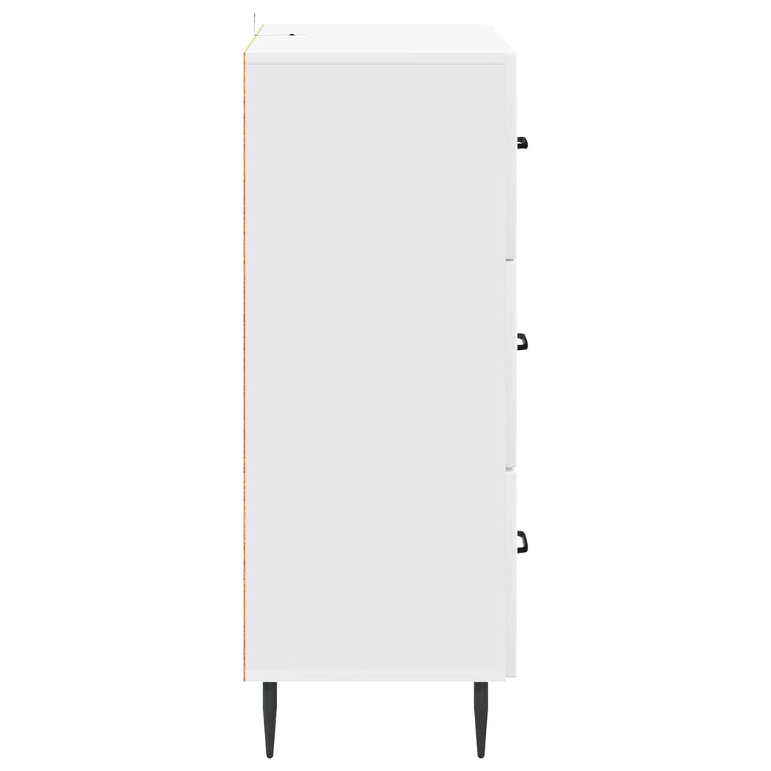 Skuffeskab Hvid 66 x 34,5 x 89,5 cm Konstrueret træ