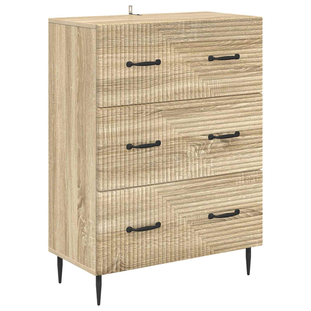 Skuffeskab Sonoma-eg 66 x 34,5 x 89,5 cm Konstrueret træ
