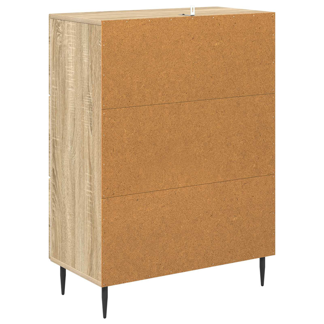 Skuffeskab Sonoma-eg 66 x 34,5 x 89,5 cm Konstrueret træ