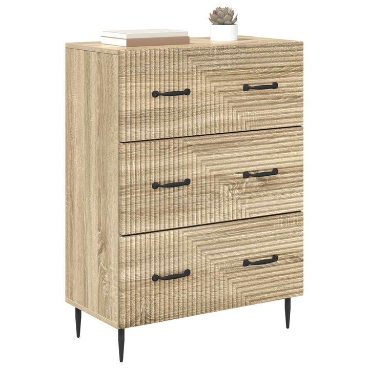 Skuffeskab Sonoma-eg 66 x 34,5 x 89,5 cm Konstrueret træ