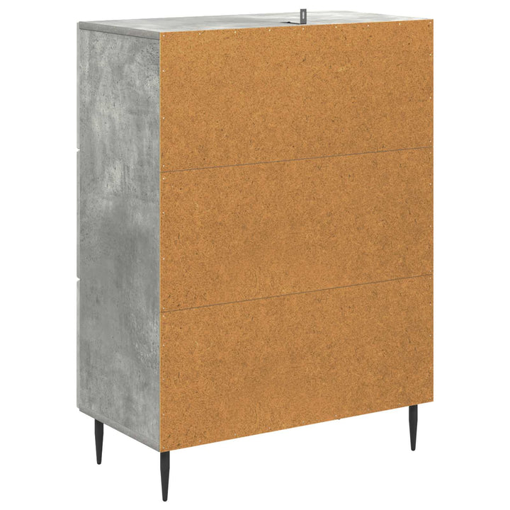 Skuffeskab Betongrå 66 x 34,5 x 89,5 cm Konstrueret træ