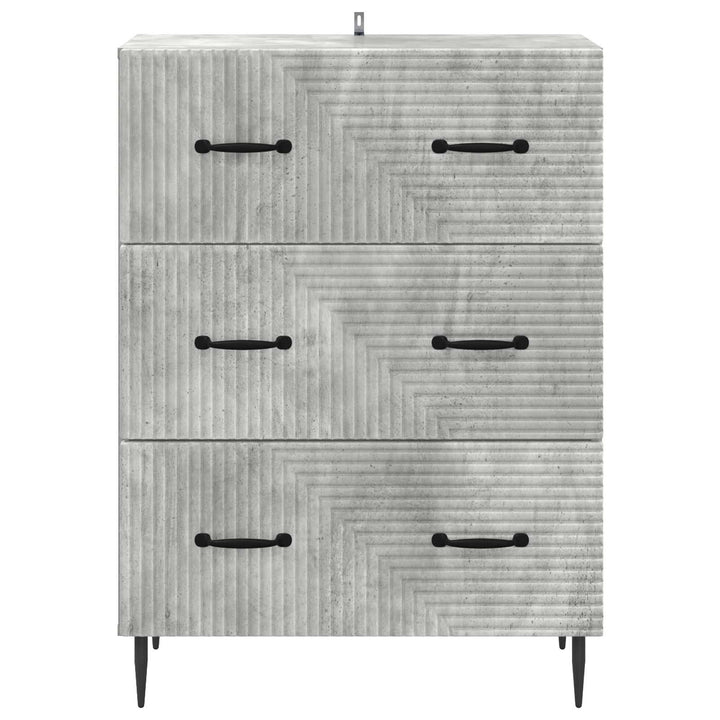 Skuffeskab Betongrå 66 x 34,5 x 89,5 cm Konstrueret træ