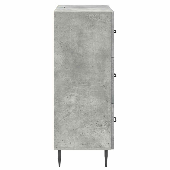 Skuffeskab Betongrå 66 x 34,5 x 89,5 cm Konstrueret træ