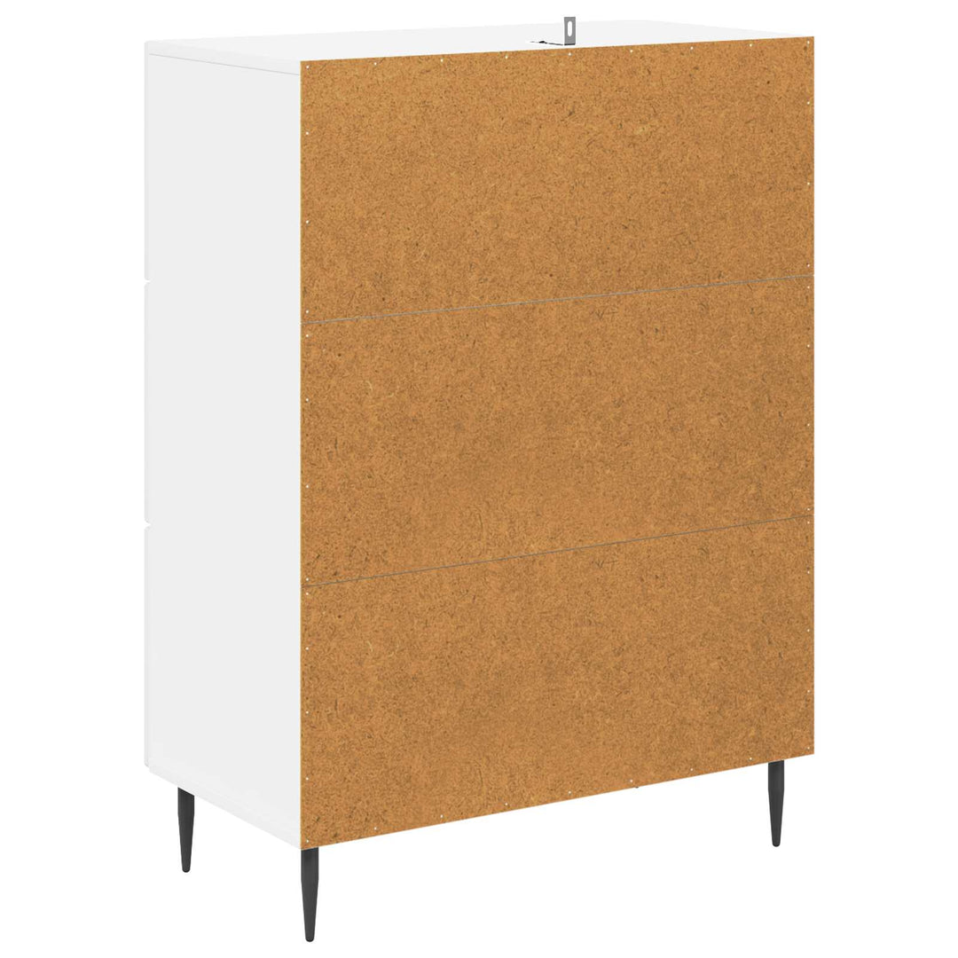 Skuffeskab Hvid højglans 66 x 34,5 x 89,5 cm Konstrueret træ