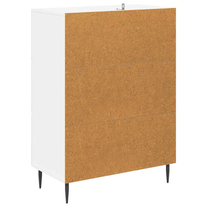 Skuffeskab Hvid højglans 66 x 34,5 x 89,5 cm Konstrueret træ