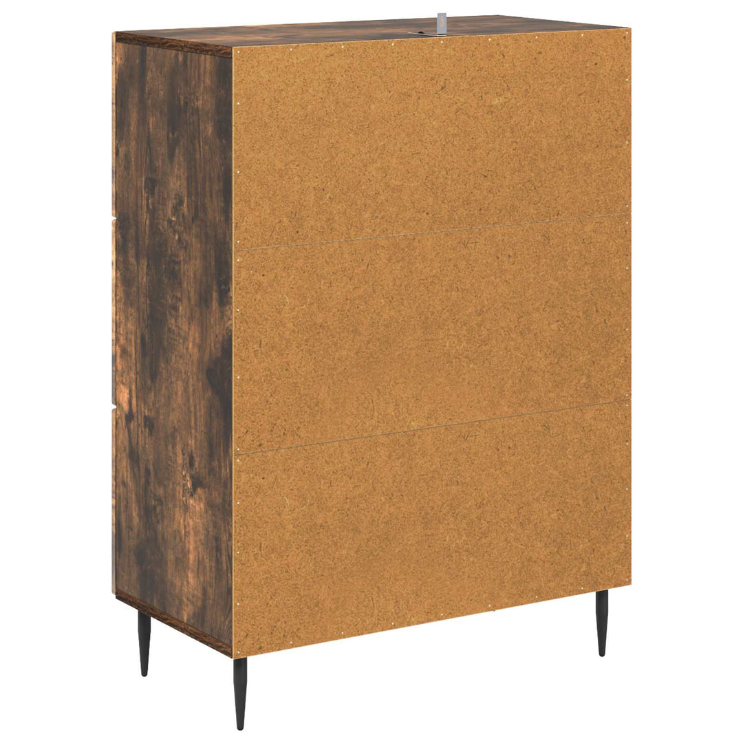 Skuffeskab Røget eg 66 x 34,5 x 89,5 cm Konstrueret træ