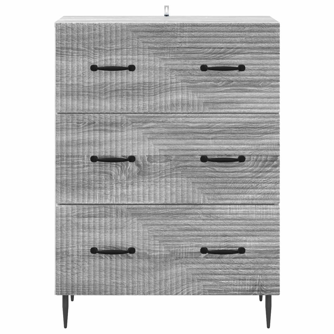 Skuffeskab Grå Sonoma 66 x 34,5 x 89,5 cm Konstrueret træ