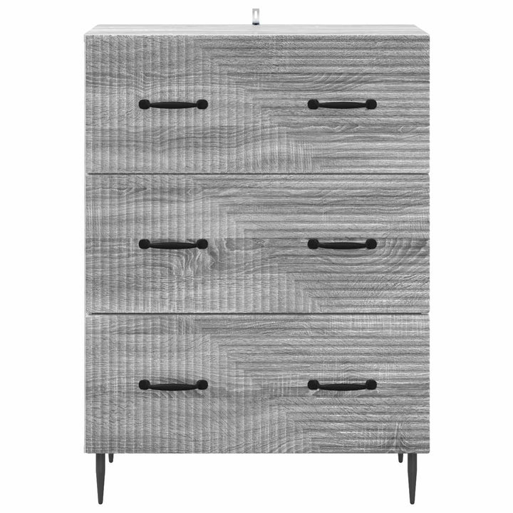 Skuffeskab Grå Sonoma 66 x 34,5 x 89,5 cm Konstrueret træ