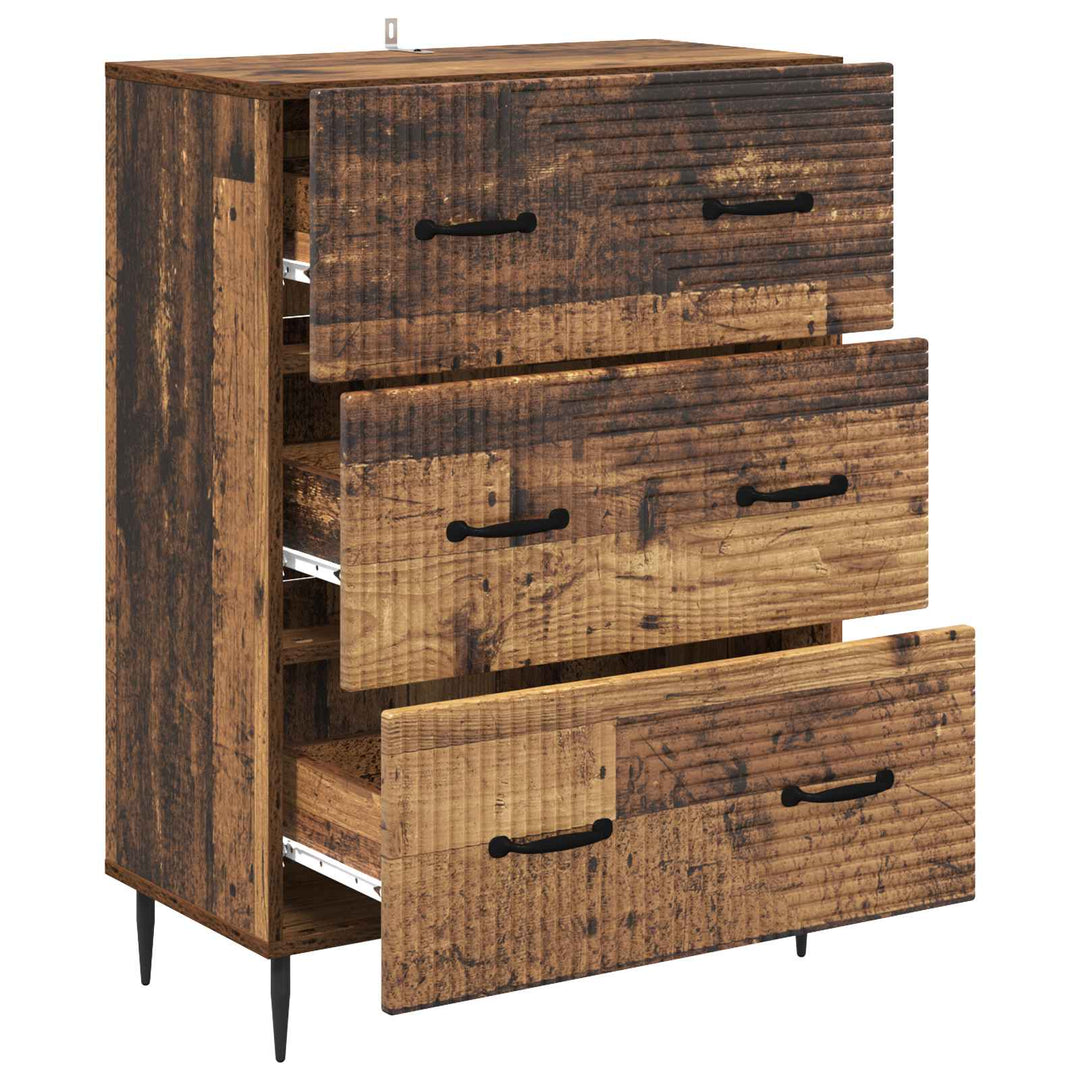 Skuffeskab Gammelt træ 66 x 34,5 x 89,5 cm Konstrueret træ