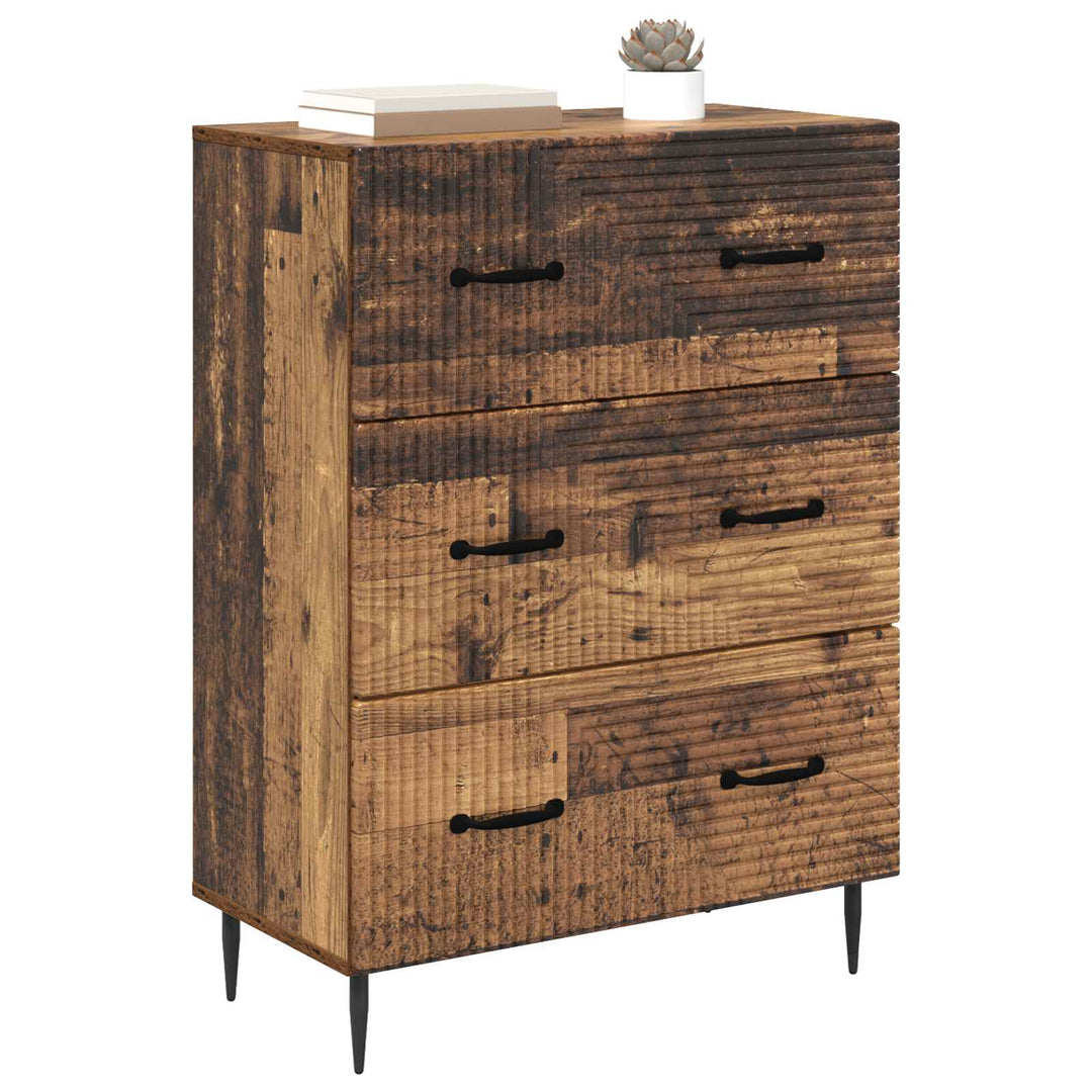 Skuffeskab Gammelt træ 66 x 34,5 x 89,5 cm Konstrueret træ