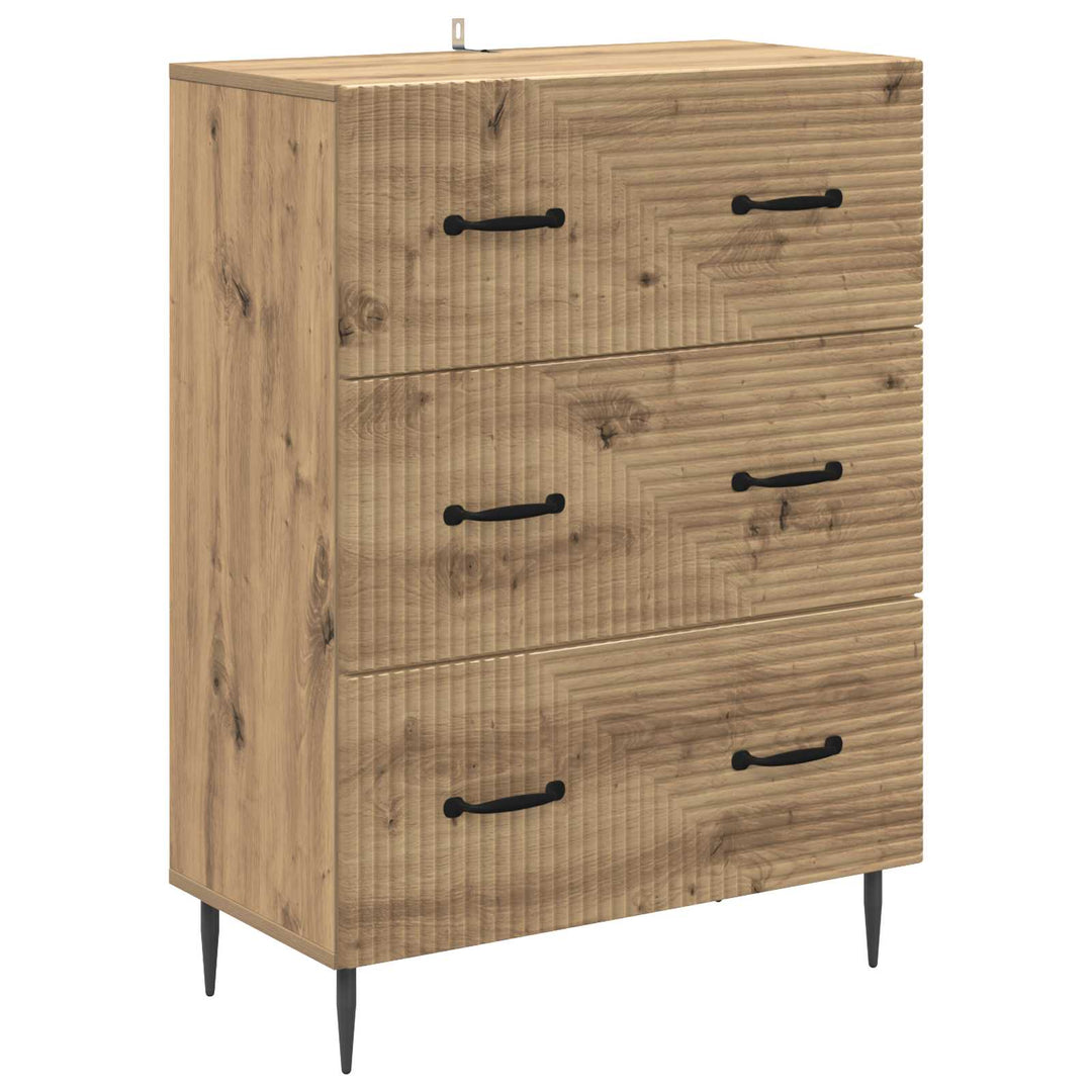 Skuffeskab 66 x 34,5 x 89,5 cm Konstrueret træ Artisan-eg